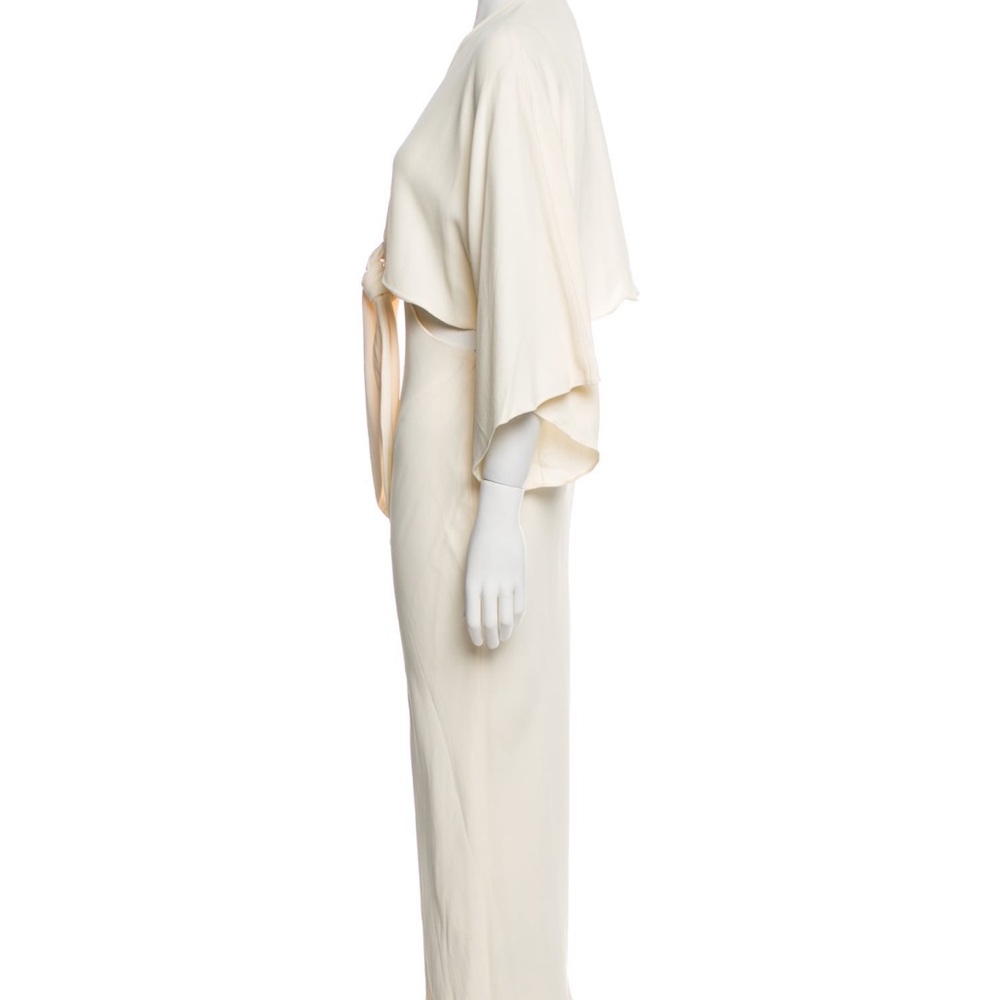 Shona Joy La Lune Tie Front Bias Midi Dress -  Cream - US size 4 NWT - Picture 9 of 9